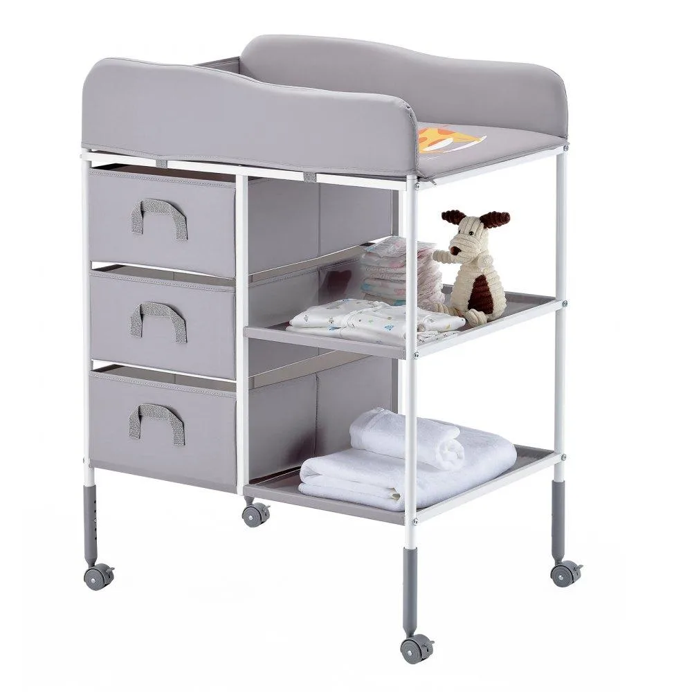VEVOR VEVOR CT-08 Baby Changing Table 3 Drawers Wheels 66 lbs — product photo