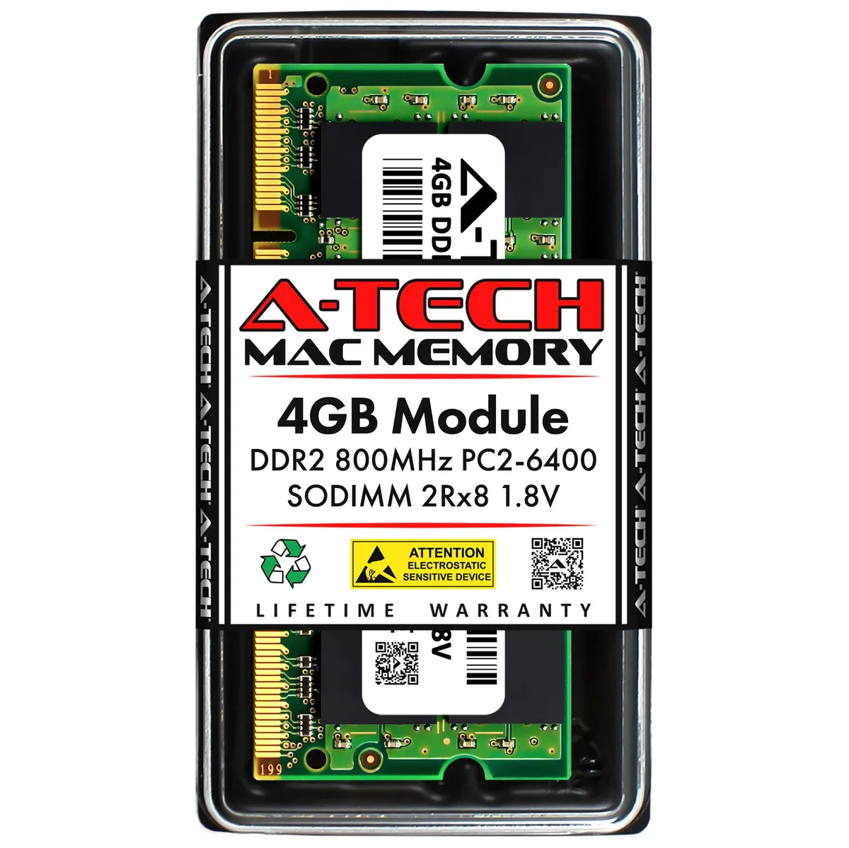 A-Tech A-Tech 4GB DDR2 800 PC2-6400 SODIMM 200-Pin Mac Memory Upgrade — product photo
