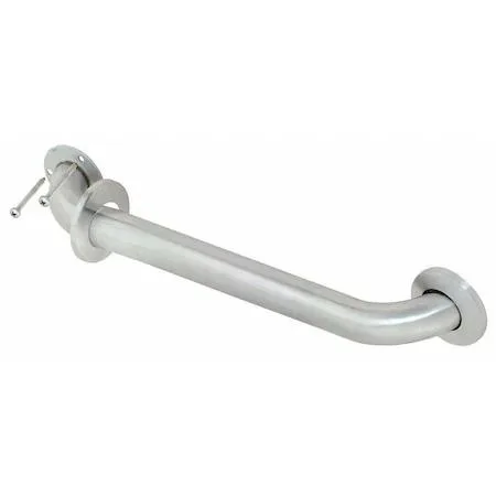 Straight stainless steel wall grab bar 24 inch silver finish concealed mounting hardware included