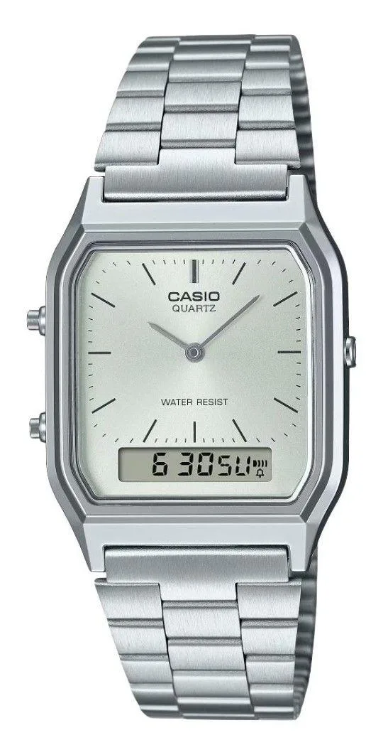 CASIO CASIO AQ-230A-7A Analog Digital Watch Silver Dial Stainless Steel 29.80 mm — product photo