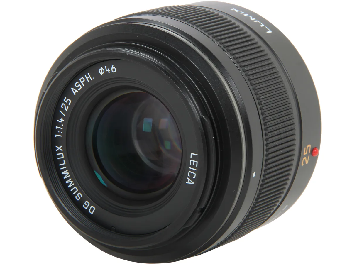Panasonic Panasonic H-X025 Leica DG Summilux 25mm f/1.4 ASPH camera lens — product photo
