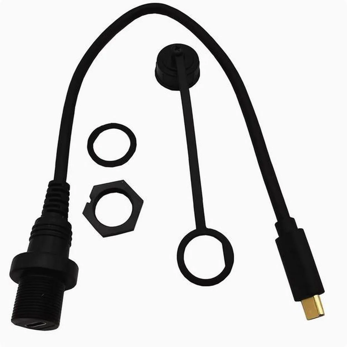 Aomoproing Aomoproing 90° USB 3.1 Type-C Panel Mount Cable 0.3 m — product photo