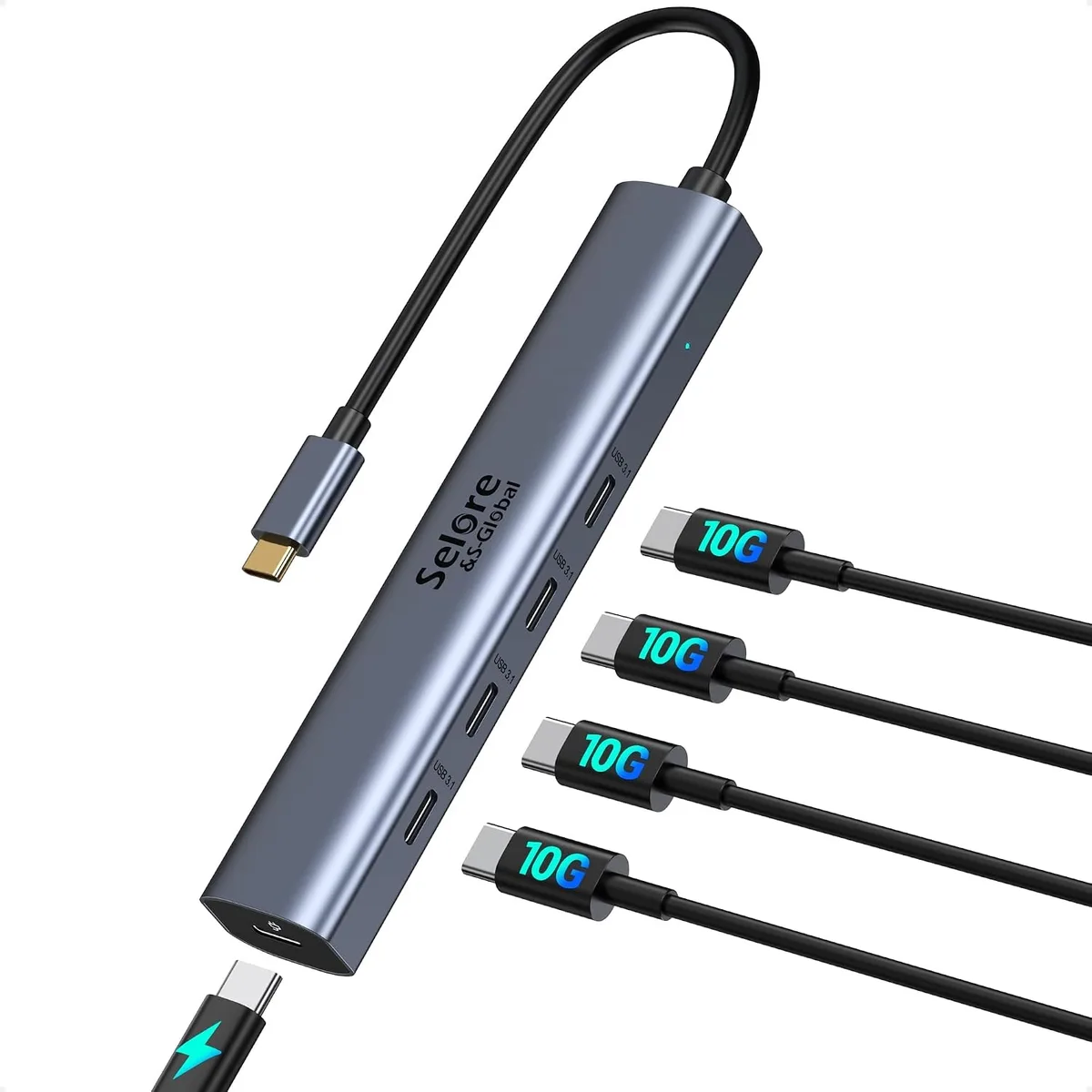 MCHOSE MCHOSE 10Gbps USB-C Hub 5-Port Splitter 100W PD — product photo