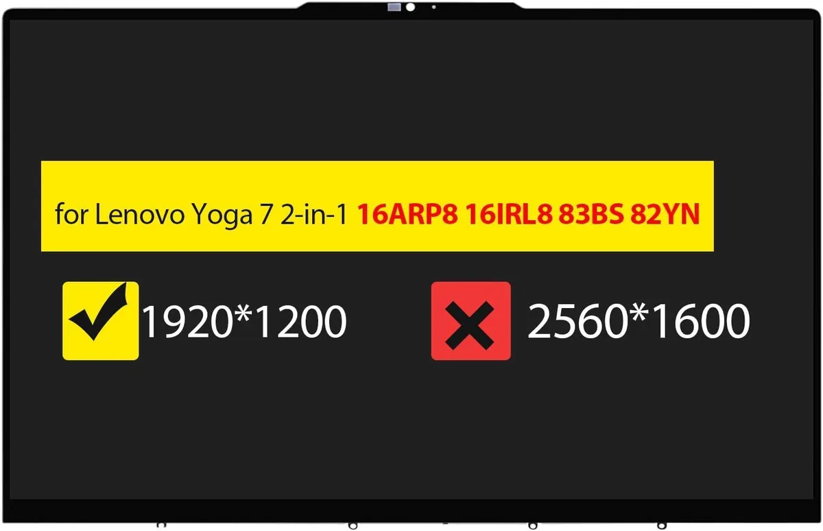NUOLAISUN NUOLAISUN 16.0" FHD+ 1920x1200 30-Pin Touch Screen for Yoga 7 16ARP8 16IRL8 — product photo