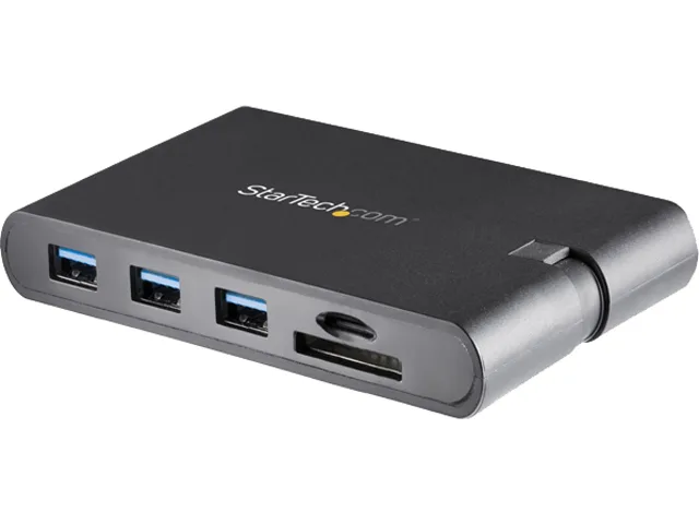 STARTECH STARTECH DKT30CHVSCPD USB-C multiport adapter with HDMI VGA 3x USB 3.0 SD microSD GbE PD 3.0 85W — product photo