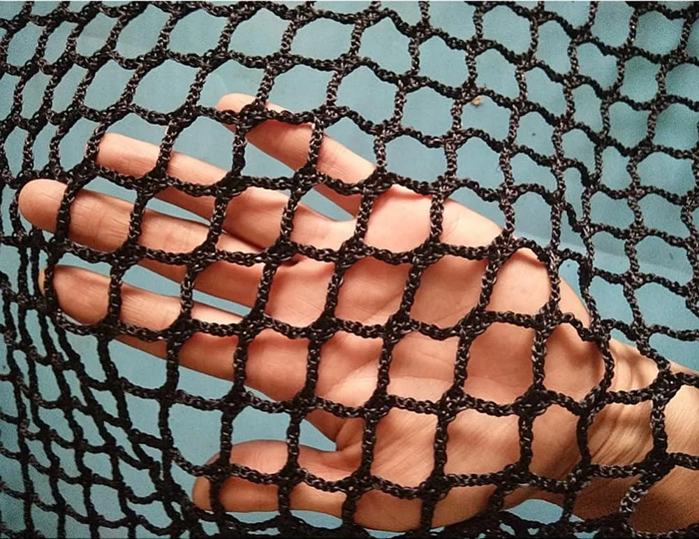 Meterk Knotless Safety Rope Net Fencing 0.5Mx2M (1.64FTx6.56FT) Black — product photo