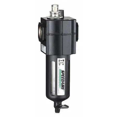 Aluminium air-line lubricator with polycarbonate bowl and steel guard, 3/8 NPT ports