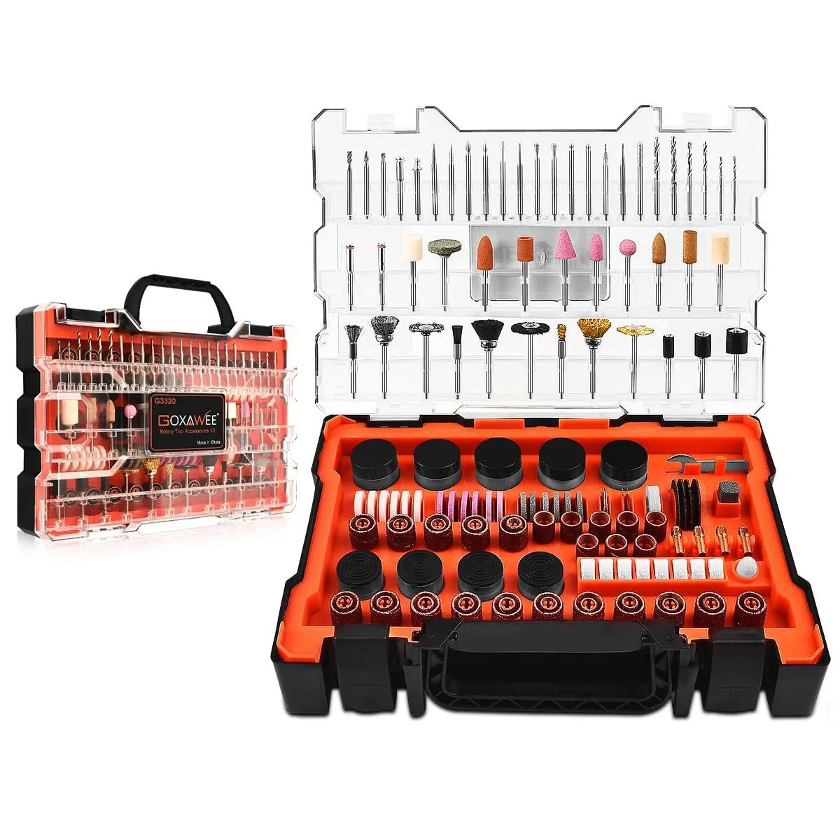 Chrome hand rivet nut setter kit, 12-piece set in plastic case