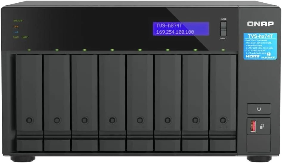 Qnap Qnap TVS-h874T rackmount NAS i9 16-core 64GB — product photo