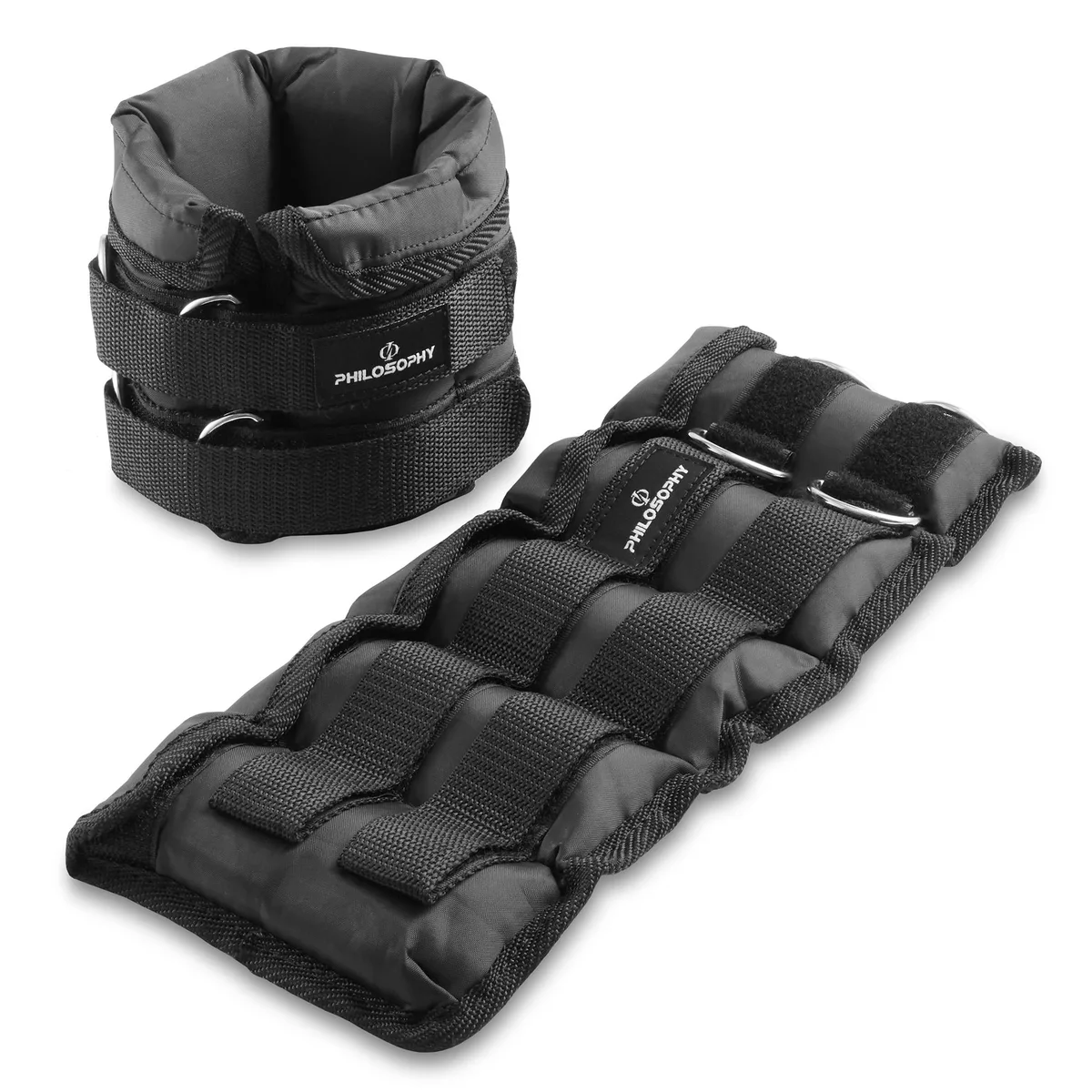 Philosophy Gym Philosophy Gym 5 lb Adjustable Ankle Wrist Weights Pair, 2.5 lb each — product photo