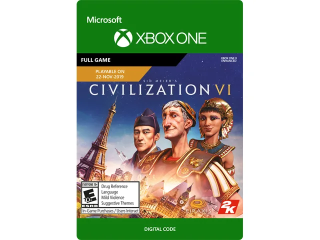 2K GAMES 2K GAMES G3Q-00834 Sid Meier's Civilization VI Xbox One downloadable game — product photo