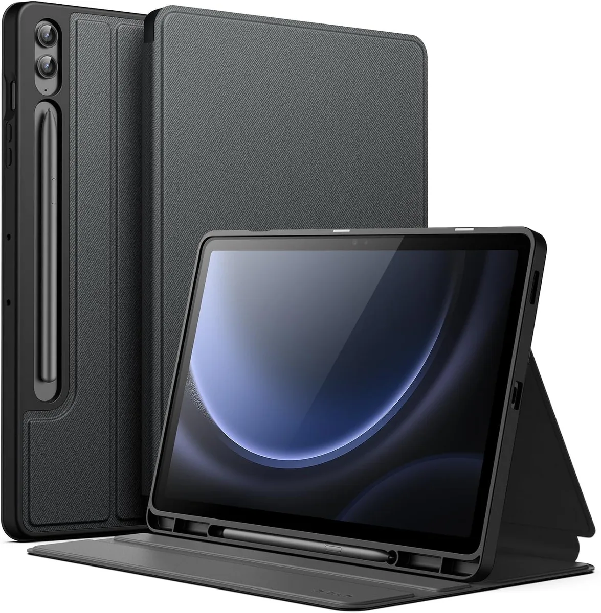 Kootion Kootion Galaxy Tab S9 FE+ 12.4-Inch Slim Folio Case (Black) — product photo