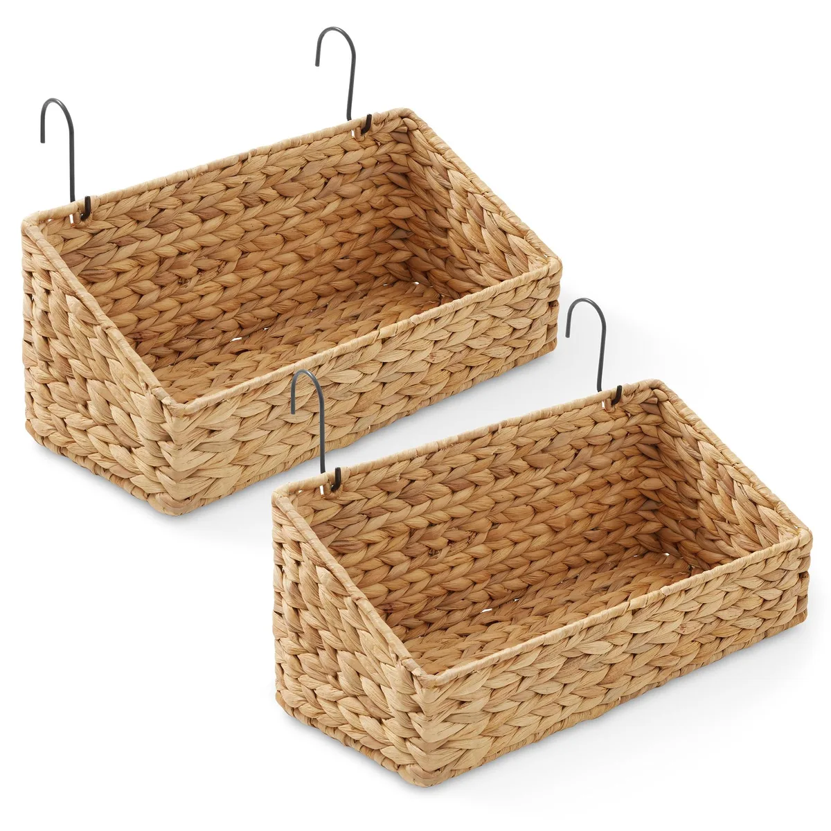 Casafield Casafield Set of 2 Hanging Baskets with Hooks - Natural — product photo
