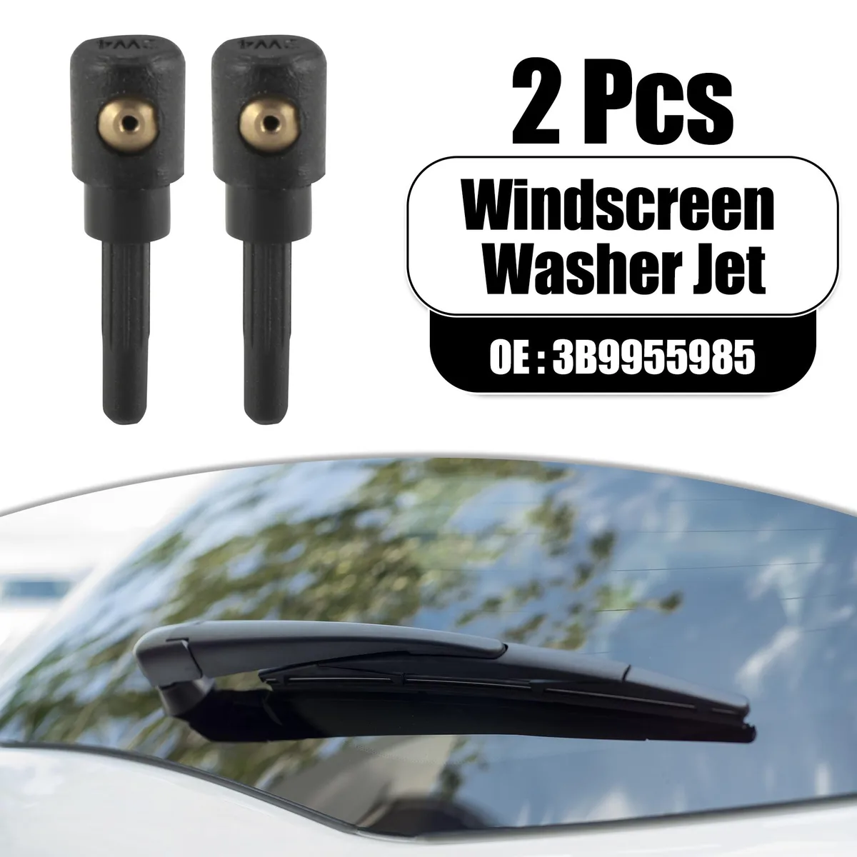 Unique-Bargains Unique-Bargains Rear Windscreen Washer Jet 3B9955985 2pcs — product photo