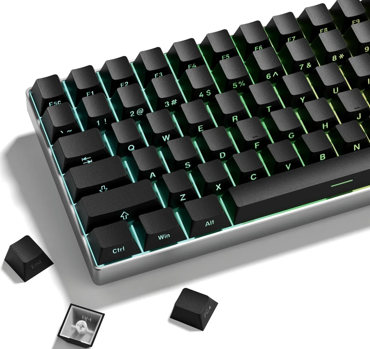Womier Womier Black Keycap Set 123 Keys Side-Printed PBT OEM Profile keyboard accessory — product photo