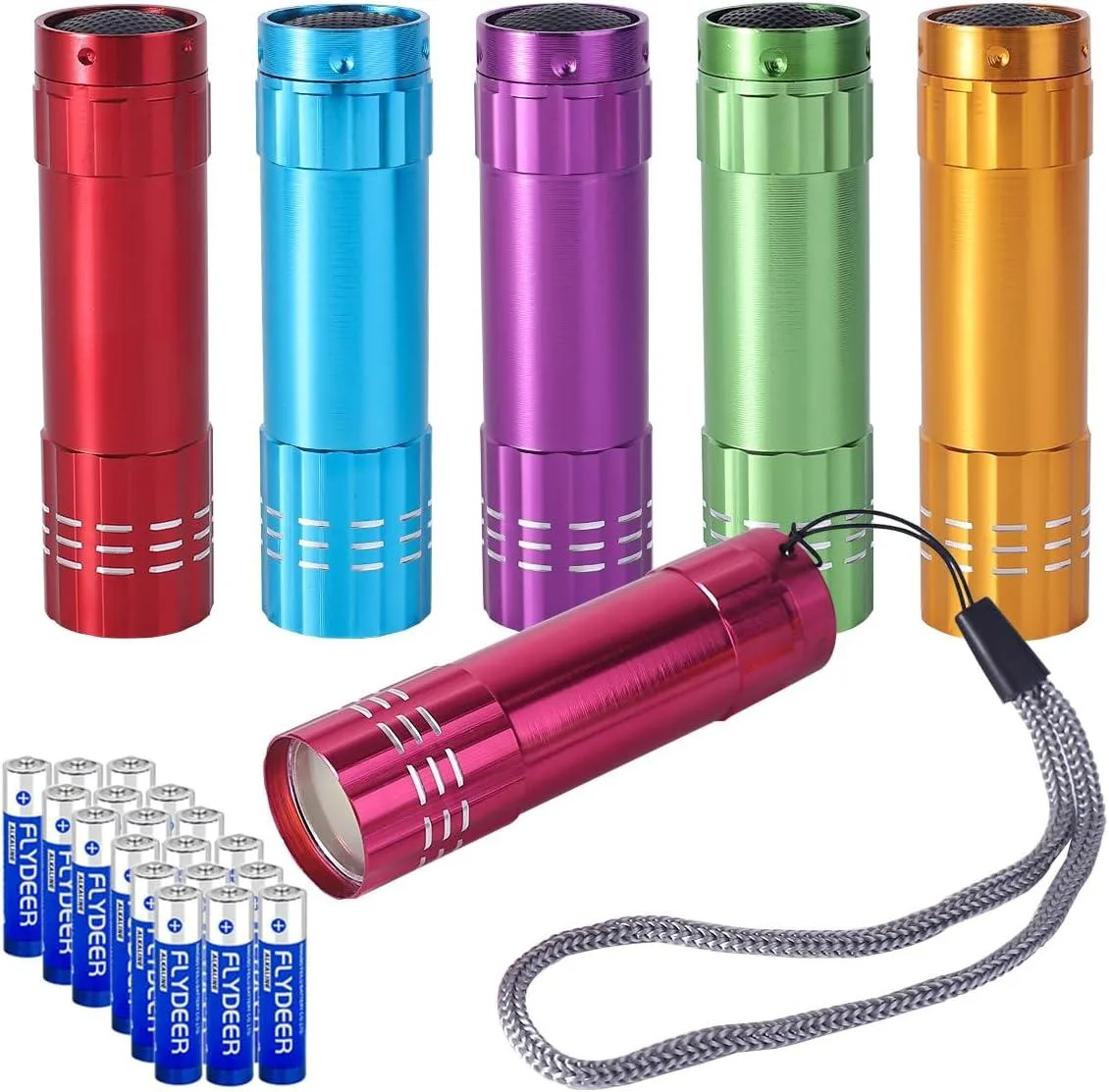 lelisten lelisten 6 Pack Mini COB LED Flashlight 100 Lumen 10 m 18 AAA Batteries — product photo