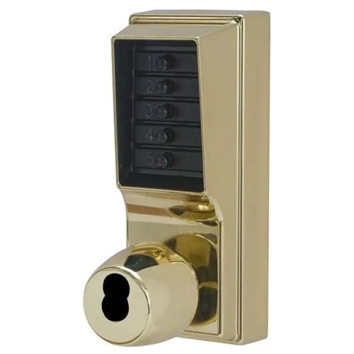 Simplex Simplex 1021B-3 Brass US3 Mechanical Knob Pushbutton Combination Door Lock — product photo