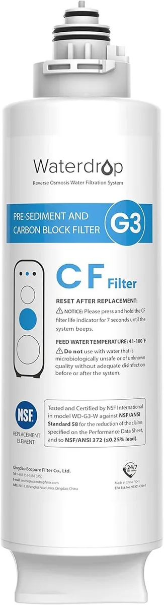 Waterdrop Waterdrop WD-G3-N1CF Filter 6-month Lifetime water filtration — product photo