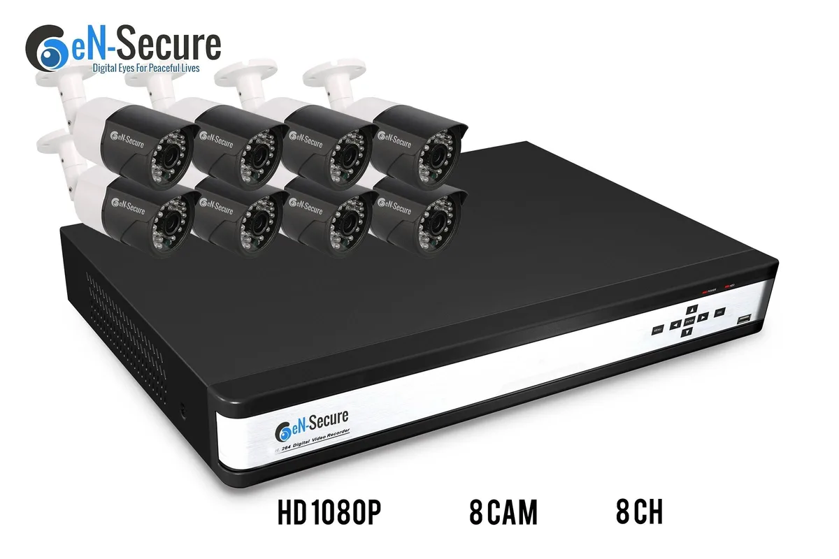 eN-Secure eN-Secure 8 Channel NVR Kit 8 Bullet 2MP 1080p Cameras No HDD — product photo