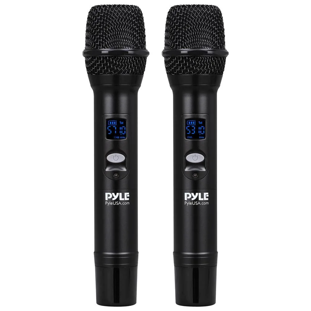 Pyle Pyle PDWM813BK UHF 2-Channel Wireless Microphone System Black — product photo