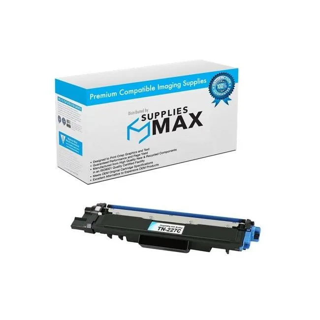 SuppliesMax SuppliesMax Compatible Brother TN-227C Cyan Toner Cartridge 2300 Pages — product photo