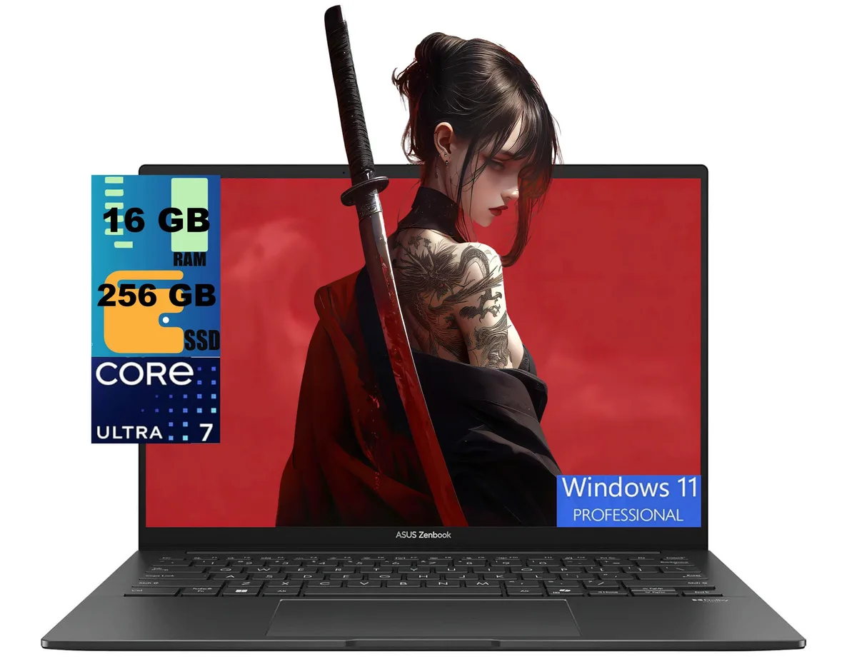 ASUS ASUS Zenbook 14 laptop Core Ultra 7 255H 16GB 256GB 14 WUXGA OLED touch — product photo