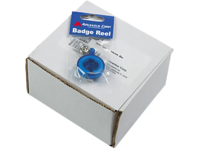 Advantus Advantus 75472 Translucent Retractable ID Card Reel 34" Blue 12/Pack — product photo