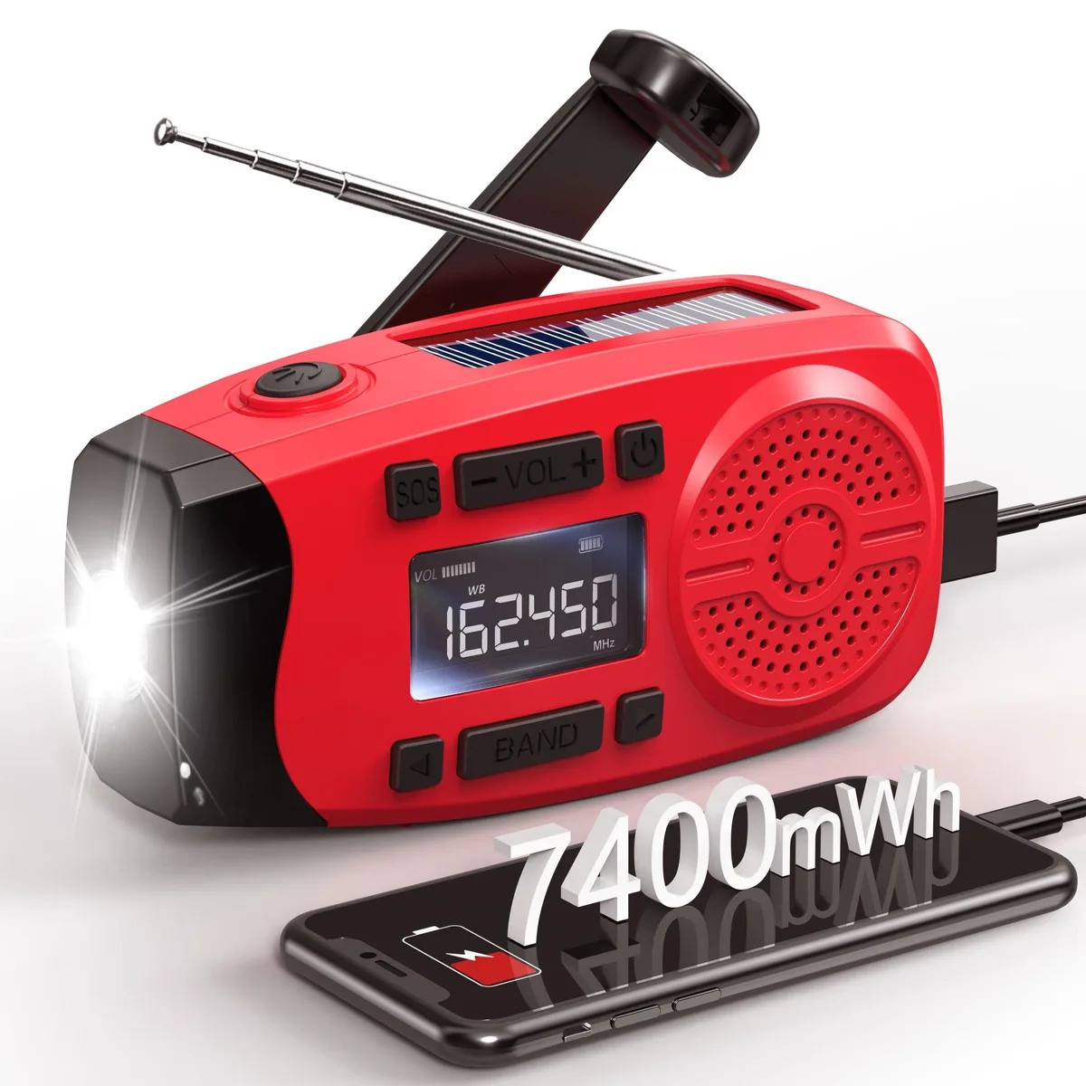  RunningSnail MD-086PR Emergency Weather Radio 7400mWh — product photo