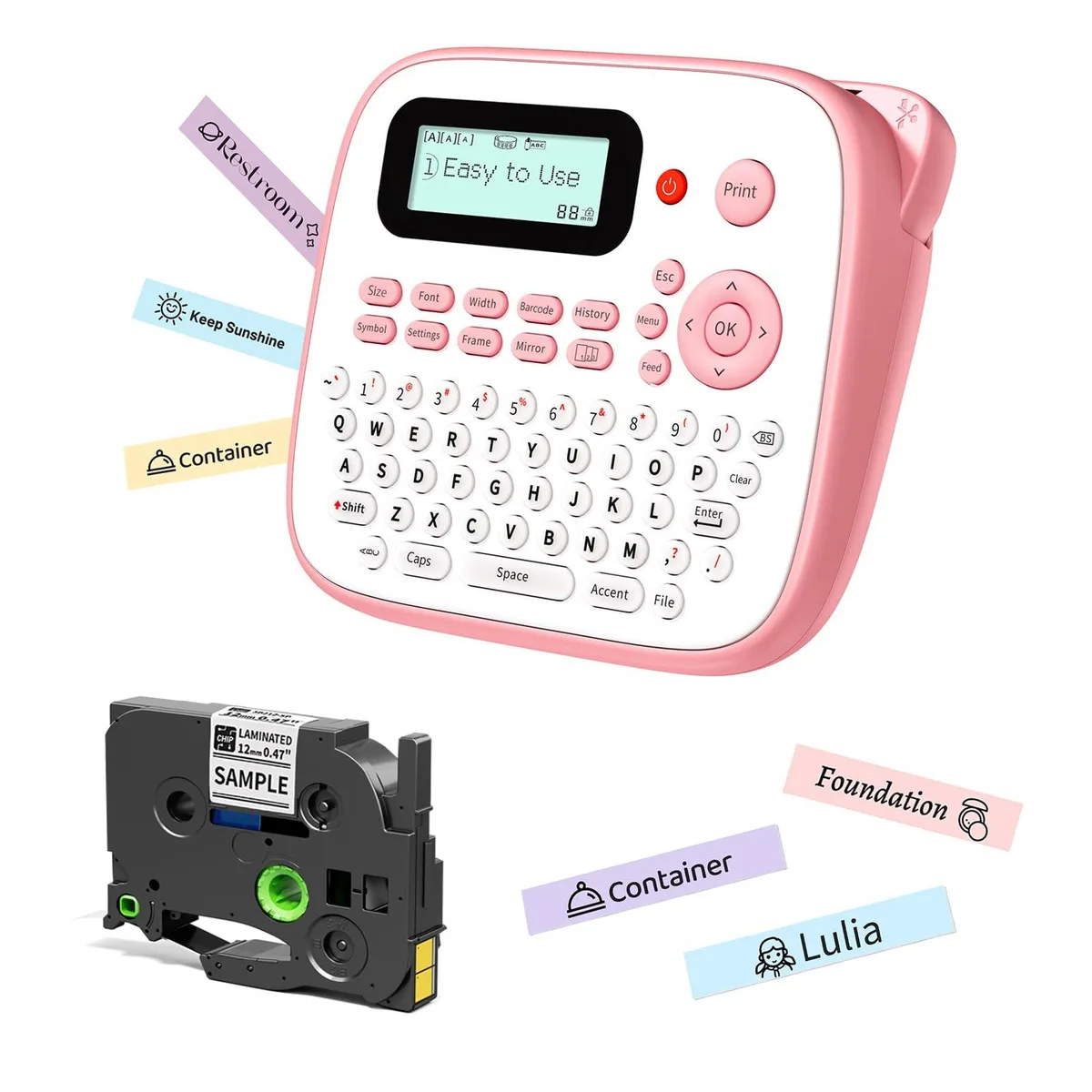  EazeID D210S Barcode Label Printer 12mm — product photo