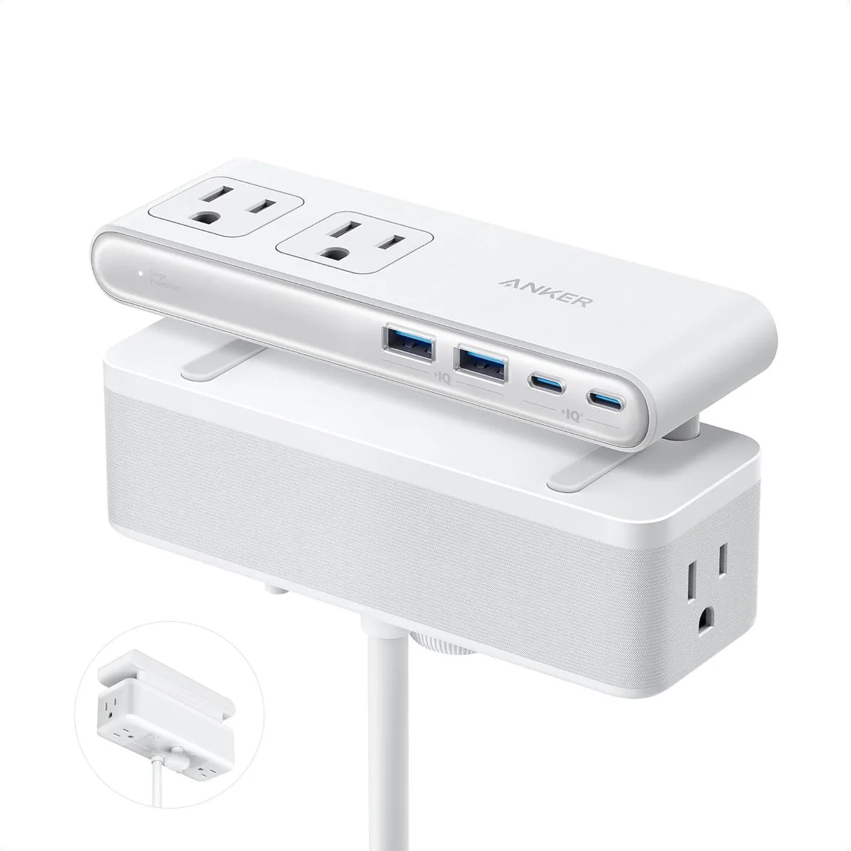 Anker Anker Nano Power Strip A9196 10-in-1 70W Clamp Surge Protector White — product photo
