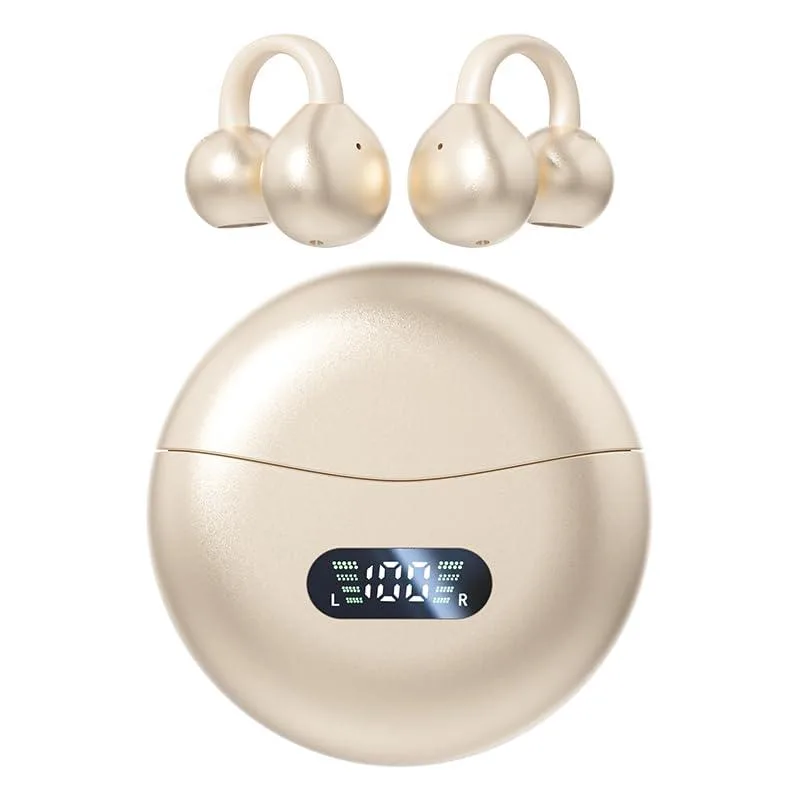 LORDWORLD LORDWORLD Clip-on Open-Ear Headphones Bluetooth 5.4 5.3g 24h Off White — product photo