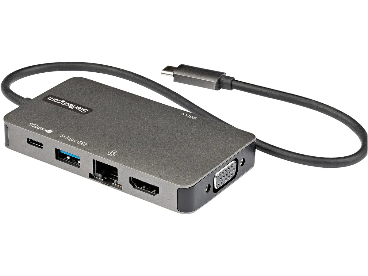 STARTECH STARTECH DKT30CHVPD2 docking station 4K 30Hz HDMI VGA 100W PD 3-port USB 3.0 GbE 12" cable — product photo