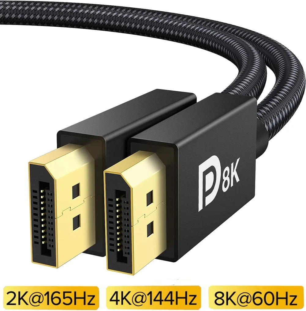 ESTONE ESTONE LJ-DP8K DisplayPort Cable 6.6 ft 8K 60Hz 4K 144Hz 2K 240Hz 32.4 Gbps — product photo