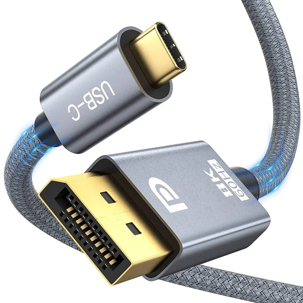 Corn Electronics Corn Electronics USB C to DP1.4 6.6 ft Grey — product photo