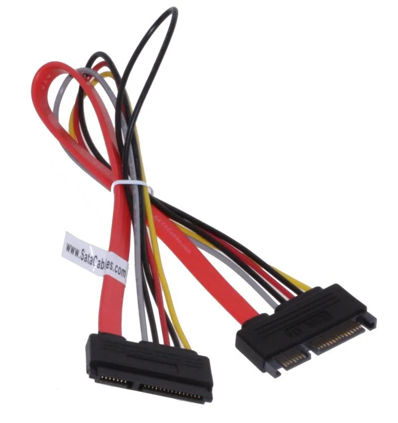 SATACables SATACables SS-POW-EXT12 12 inch 22-pin SATA extension cable — product photo