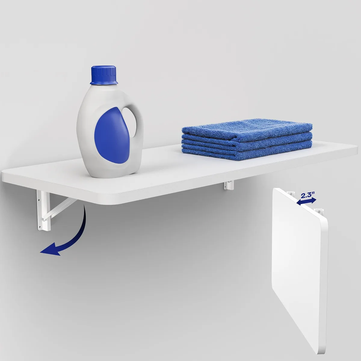 VIVO VIVO Wall-Mounted Folding Workbench White 43.3" 110 lbs — product photo