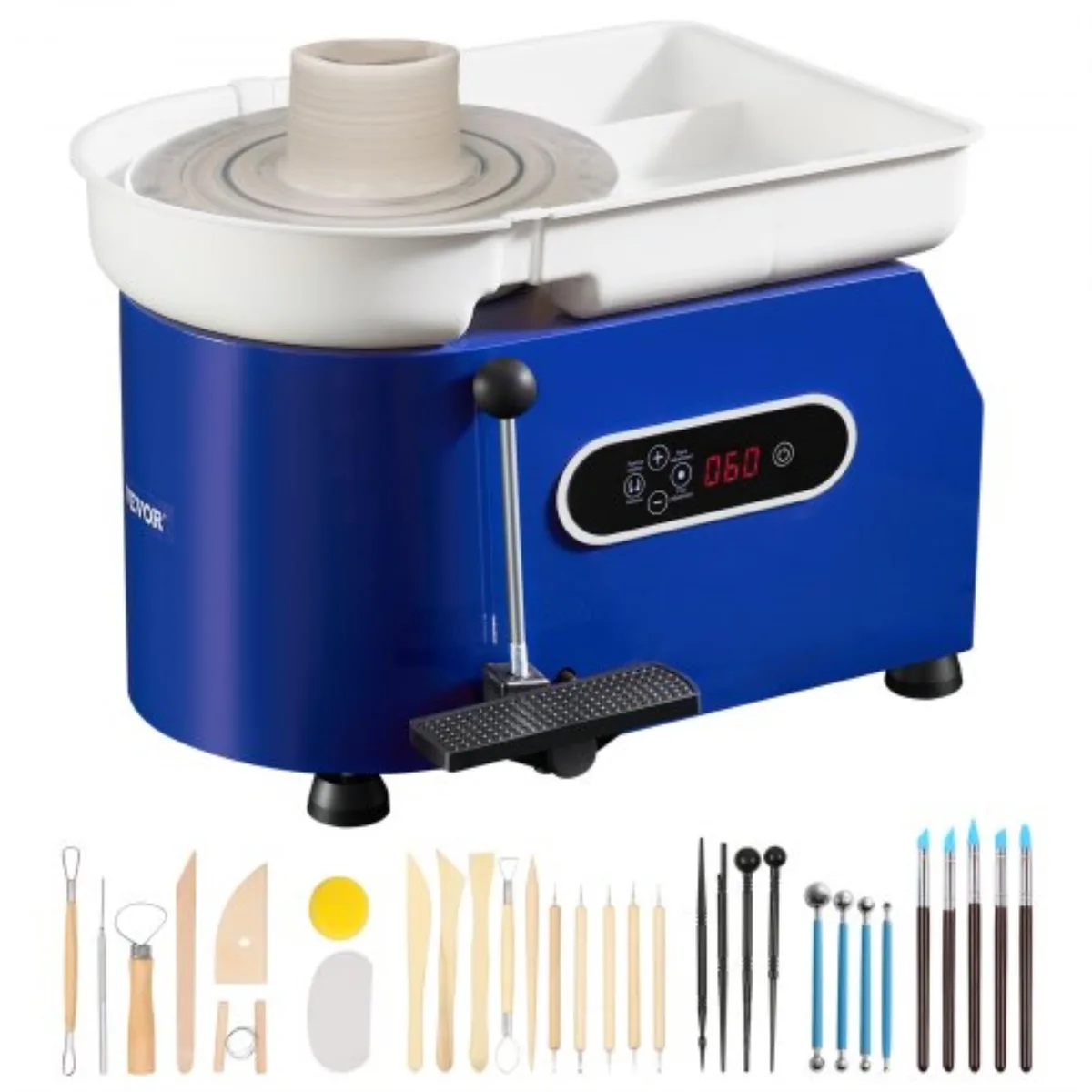 VEVOR VEVOR Pottery Wheel 450W 11in Blue LCD Touch Screen — product photo