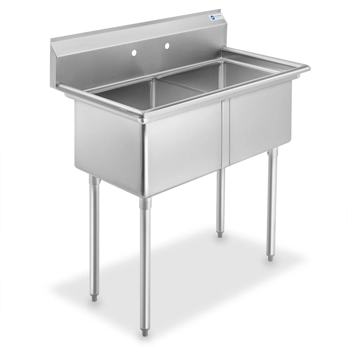Gridmann Gridmann GR00-CS18XD 2-Compartment 18-Gauge Stainless Steel Kitchen Sink 41" x 23 — product photo