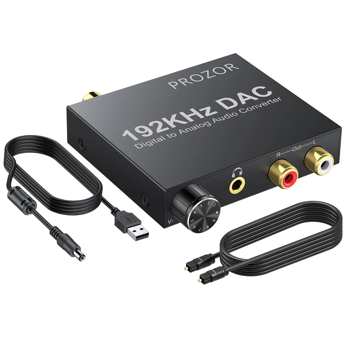  PROZOR 4330141664 192kHz DAC audio adapter with volume control — product photo