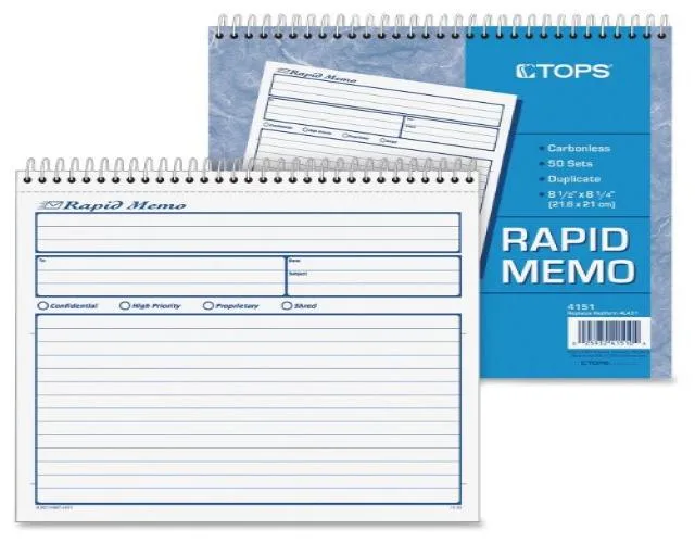 TOPS TOPS 4151 2-Part Carbonless Memo Pad 10 Sets — product photo