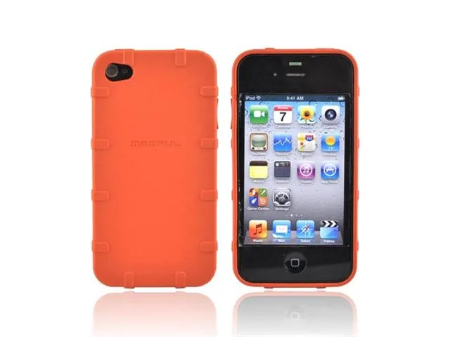 Orange Magpul Executive Field Case for iPhone 4/4S with textured side ribs