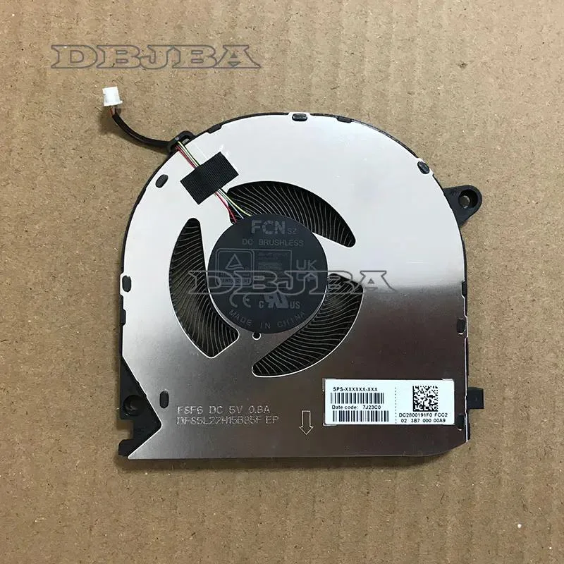 Small black laptop cooling fan with wire connector