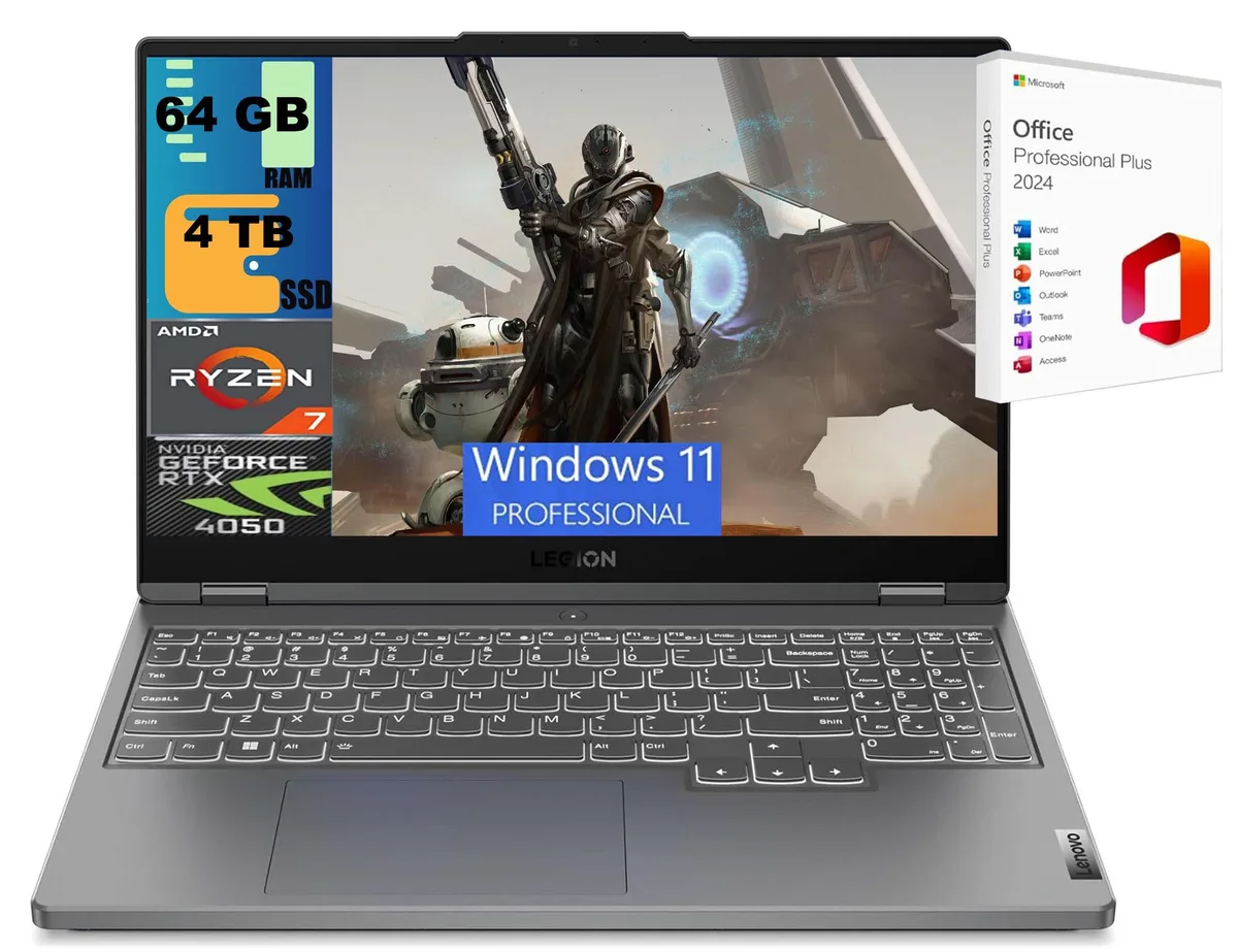 Lenovo Lenovo LOQ 15 Raider gaming laptop Gray 64GB 4TB RTX 4050 — product photo