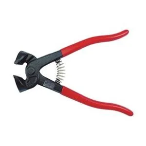 Westward 13P557 tile nipper, red handles, tungsten carbide jaws