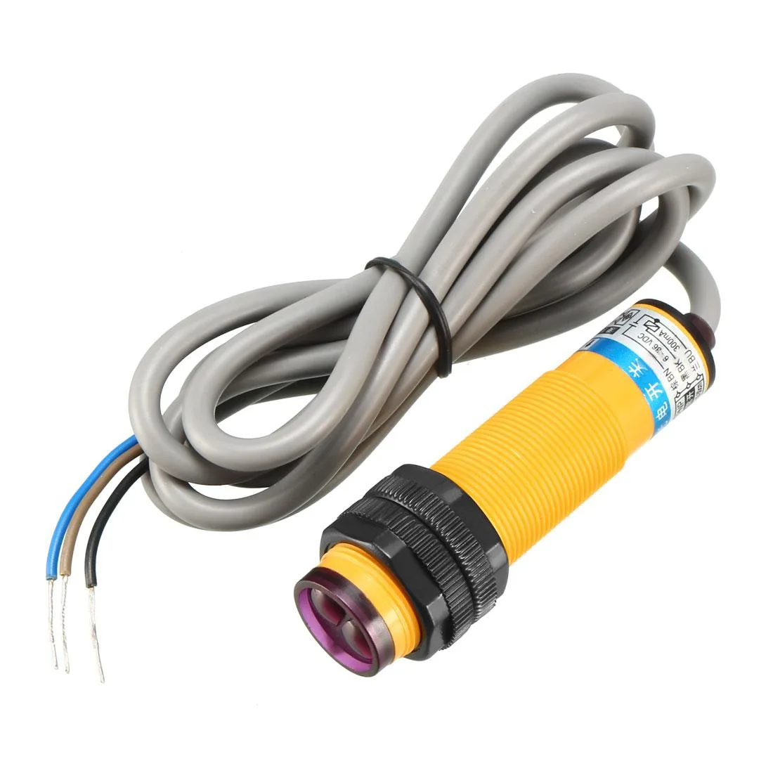 Unique-Bargains Unique-Bargains E3F-DS30P1 30cm PNP NO sensor DC 6-36V 300mA — product photo