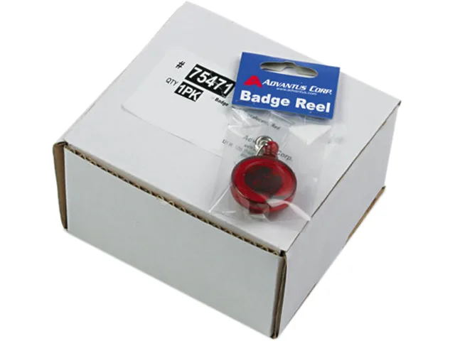 Advantus Advantus 75471 Translucent Retractable ID Card Reel Red 34in 12 Pack — product photo