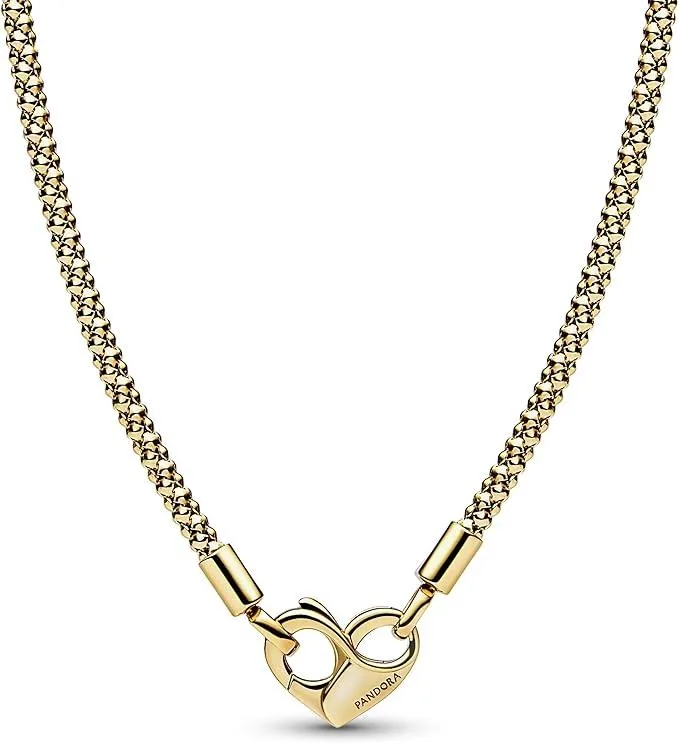 PANDORA PANDORA Moments Studded Chain Necklace 14k Gold-Plated — product photo