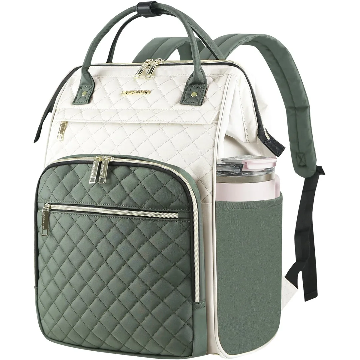 ARENTI ARENTI 17 Inch Laptop Backpack Beige-Army Green 2 in 1 accessory — product photo