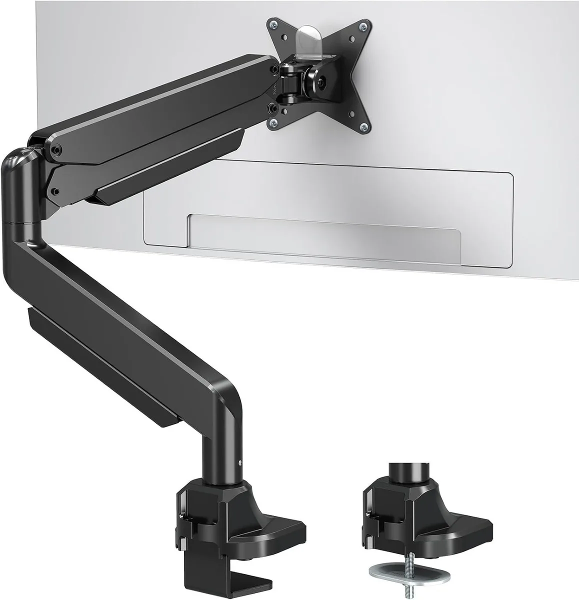 BFKK BFKK Single Monitor Mount 17-43" 6.6-33lbs Gas Spring C-clamp/Grommet — product photo