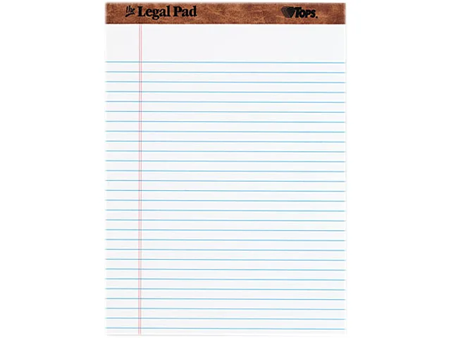 TOPS TOPS 75330 Legal Pad Ruled Perforated 50 Sheets — product photo